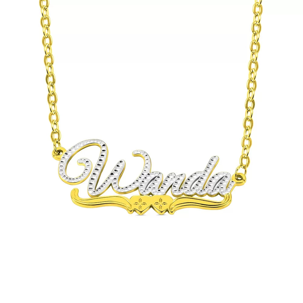 Two Tone Name Necklace