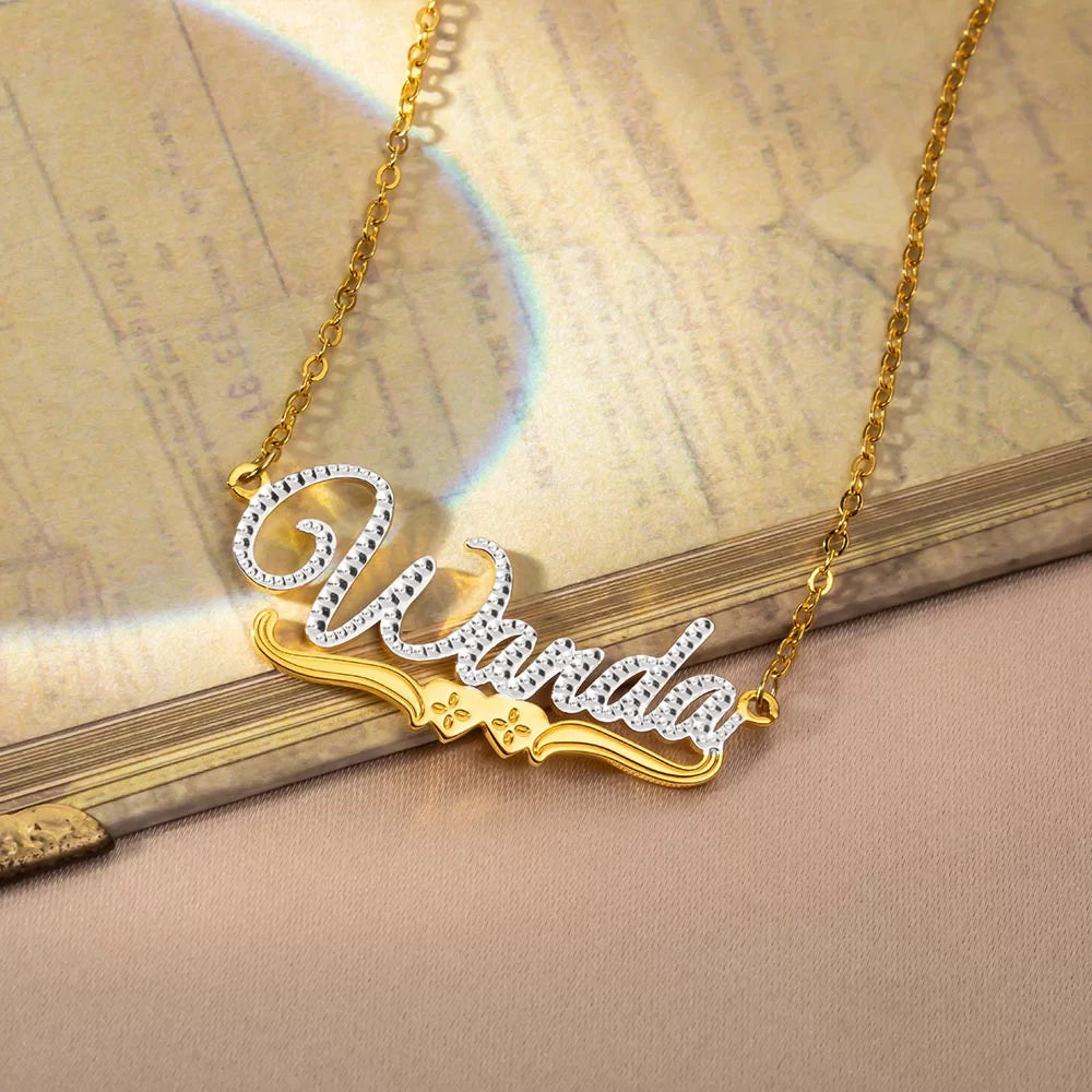 Two Tone Name Necklace