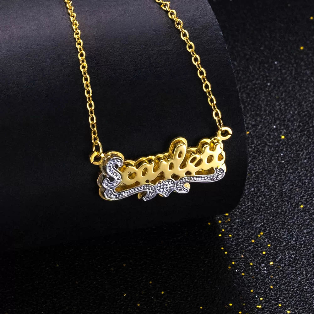 Double Plated Name Necklace