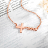 Personalized Amharic Cross Name Necklace