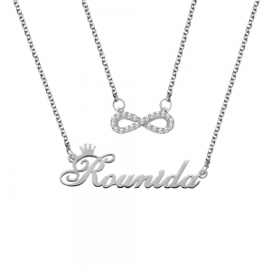 Custom Name Infinity Double-Layered necklace