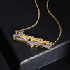 Double Plate Name Necklace in Gold