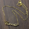 Personalized 3D  Name Necklace 18K Gold Plated